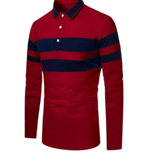 Polo à manches longues pour homme en coton premium, respirant, doux, confortable, coupe classique, décontracté, pour le bureau, élégant - Product Image 5
