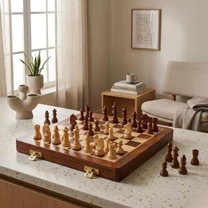 Eco-Friendly Rustic Polished <b>Chess</b> <b>Board</b> Game with 100% Handmade Pure Wood Animal/Love Style Customized Size <b>Chess</b> <b>Set</b> New - Product Image 3