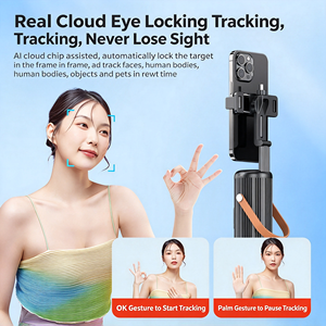 720 °   Trépied perche à selfie IA multi-angles avec suivi automatique du visage, télécommande détachable, support de téléphone intelligent et contrôle gestuel - Product Image 4
