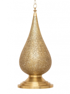 Lanterne suspendue géométrique en laiton, éclairage décoratif, raffinement artistique moderne - Product Image 6