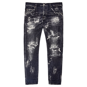 GENERSA SPORTS Pantalones de hombre personalizados, ligeros, transpirables, de otoño, estilo hip hop, lisos, con lavado enzimático, elásticos, de pana, vaqueros, tejidos, con cierre de botón central - Product Image 4