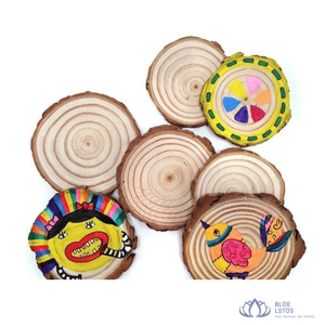 MÁS VENDIDO Posavasos de Panel de Madera Ecológico con Base Finamente Pulida, Decoración Moderna para Mesa de Comedor y Escritorio de Oficina, Loto Azul - Product Image 1