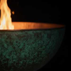 Handmade Hammered Copper <b>Fire</b> Bowl | Verdigris Patina | <b>Outdoor</b> <b>Fire</b> Pit | Garden Decor | DiJaCopper - Product Image 3