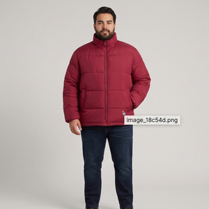 Veste matelassée en duvet pour homme grande taille, style streetwear, manteau matelassé d'extérieur, veste matelassée chaude d'hiver pour homme - Product Image 4