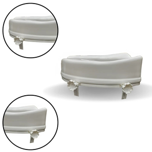 Siège de toilette surélevé en plastique HDPE pour personnes âgées, hauteur 4 pouces - Product Image 3