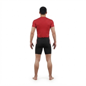 Maillot de sport athlétique personnalisé pour homme en poly-spandex à manches courtes, coupe ajustée, anti-humidité, pour équipe universitaire, OEM - Product Image 2