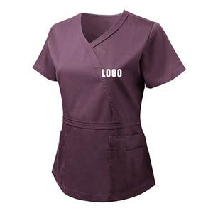 Tenues d'hôpital promotionnelles écologiques et légères, ensembles de blouses médicales pour femmes résistants aux plis, détection d'aiguilles, logo personnalisable - Product Image 2