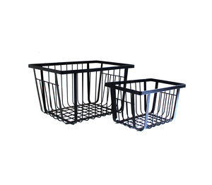 Panier en métal rond personnalisé pour le rangement de la cuisine, accessoires de cuisine et présentoir décoratif pour comptoir - Product Image 6