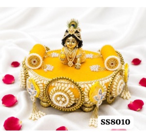 Hermosos Singhasan hechos a mano en Jaipur para Laddu Gopal Ji y Ganesh Ji, decoración festiva para templos, decoración para Janmashtami. - Product Image 1