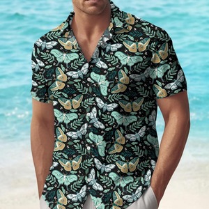Camisa Hawaiana de Moda para Hombre con Estampado Divertido y Graffiti, Manga Corta, Cuello Cuadrado, Estilo Hip-Hop, Holgada e Informal - Product Image 6