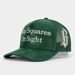 หมวกแก๊ปตาข่ายสีเขียวใหม่ ปักลาย 3 มิติ โลโก้ 'Slap Squares Sight' ด้านขวา ปรับขนาดได้ เหมาะสำหรับทุกเพศ สวมใส่สบายทุกฤดู - Product Image 1
