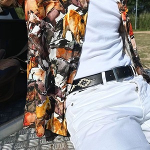 Cinturón de Polo de Cuero Vacuno Premium Personalizado, Todas las Tallas y Colores, Cinturón de Cuero Genuino con Patrón Sólido y Hebilla con Letra - Product Image 6