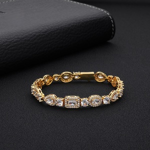 Bracelet tennis en diamant de laboratoire, argent 925, léger, diamant certifié, ton or, bijoux fins de luxe, ensemble cadeau pour mariage - Product Image 3