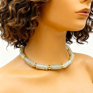 Bohemian resin <b>necklaces</b> inspired by nature textures offering lightweight <b>statement</b> jewelry pieces for travel vacations and - Product Image 3