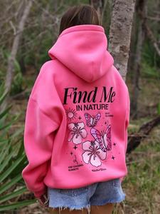 เสื้อฮู้ดโอเวอร์ไซส์แบบยูนิเซ็กซ์  โลโก้ด้านหน้า  สไตล์ลำลอง  ผ้าถักสำหรับฤดูหนาว  ผ้าฝ้าย 100%  เฟรนช์เทอร์รี่ - Product Image 4