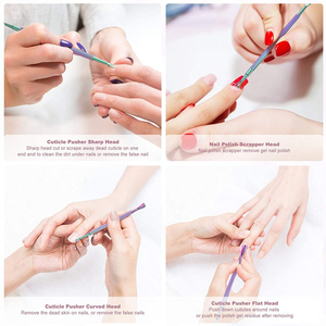 Empujador de Cutículas Profesional de Acero Inoxidable para el Cuidado de las Uñas, Herramienta de Manicura y Pedicura, Removedor de Cutículas, Limpiador de Uñas - Product Image 5