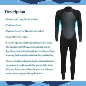 Traje de Neopreno de Cuerpo Entero para Adultos, 2.0mm, Impermeable, Transpirable, Antibacterial, Ecológico, Manga Larga, Cierre Frontal, de una Pieza - Product Image 5