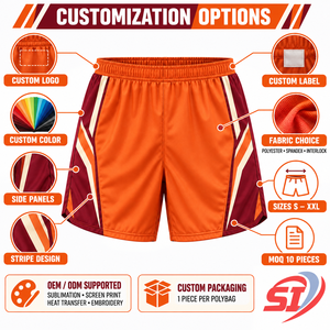 Pantalones Cortos Deportivos Unisex Personalizados Sunset Sprint, de Secado Rápido, para Entrenamiento, Running, Gimnasio, Ropa Deportiva, Fabricante y Proveedor OEM ODM - Product Image 4