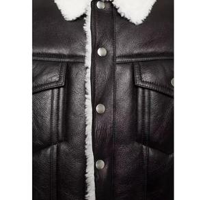 <b>Men</b> Rugged Leather <b>Jacket</b> Genuine Leather Casual Zip Front Durable Comfortable Breathable Quick-Dry Winter Regular Fit Outerwear - Product Image 6