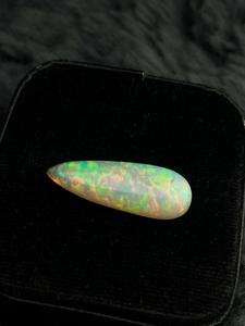 Opale d'Éthiopie naturelle, cabochon taille poire, opale de feu multicolore, pierre précieuse lâche chatoyante, sans traitement, pour la joaillerie - Product Image 4