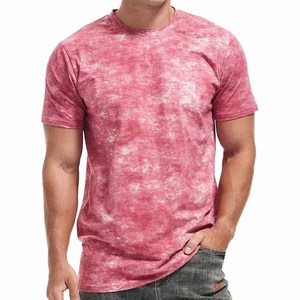 T-shirt à manches courtes tie-dye pour homme, col rond, streetwear, impression numérique personnalisée, logo, t-shirt homme, t-shirts, t-shirt graphique délavé à l'acide - Product Image 1