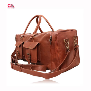 Factory Made Custom High Quality Travel Waterproof Duffel Bag Professional Manufacturer Genuine Leather Duffel Bags - Product Image 1