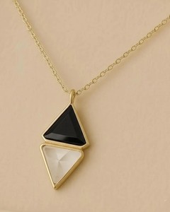 Collar con Colgante de Turmalina Negra y Selenita, Chapado en Oro, con Cristal y Piedras Preciosas, Joyería Curativa para Mujer - Product Image 2