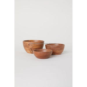 Cuencos de Acacia reales personalizados para hoteles y restaurantes, cuenco de uso reutilizable, calidad duradera, cuencos de madera fresca Natural para servir, Exportación - Product Image 2