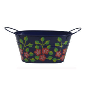 Maceta Elegante con Asa, Diseño Floral Esmaltado, Decoración para Ventana/Hogar, Maceta Hecha a Mano con Diseño Increíble - Product Image 5