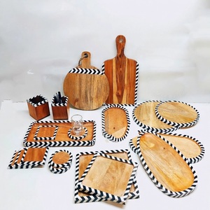 Direct Factory Natural Wooden Dinnerware <b>Set</b> Pizza Platter Chopping Board Serving Tray Portable Eco-friendly Durable Households - Product Image 2