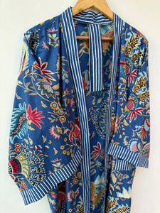 Bata Kimono con Estampado de Dibujos Animados para Mujer, de Algodón Suave, Ropa de Estar por Casa de Verano, Hecha a Mano, Estilo Kimono ODM - Product Image 4