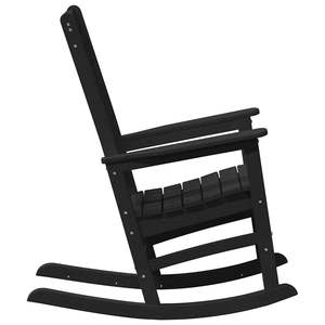 Chaise à bascule de jardin en HDPE noir, dimensions 36,22 x 27,56 x 42,52 pouces - Product Image 5