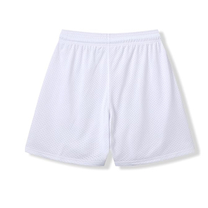 Shorts de sport personnalisés pour hommes, imprimés flamme, en maille épaisse, respirants, pour l'entraînement estival, avec cordon de serrage, fournisseur OEM ODM en gros - Product Image 2