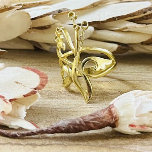 Nuevo Anillo de Mariposa, Anillos Boho de Latón para Mujer, Chapado en Oro de 18k, Joyería de Insectos con Filigrana, Venta al por Mayor/OEM/ODM - Product Image 4