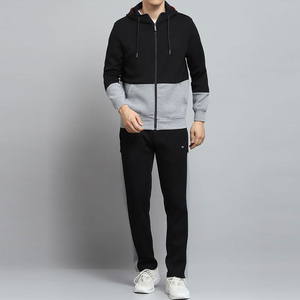 Ensemble de survêtement d'hiver pour homme avec capuche, en tissu extensible, confortable, pour le jogging, de haute qualité, léger, avec taille élastique - Product Image 1