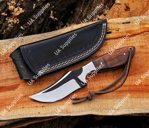 มีดสแตนเลส 12C27 คุณภาพสูง ใบมีดคงที่ สำหรับกิจกรรมกลางแจ้ง บุชคราฟท์ แคมป์ปิ้ง ล่าสัตว์ ด้ามจับไม้พะยูง ออกแบบตามหลักสรีรศาสตร์ รับผลิตแบบ OEM/ODM - Product Image 5