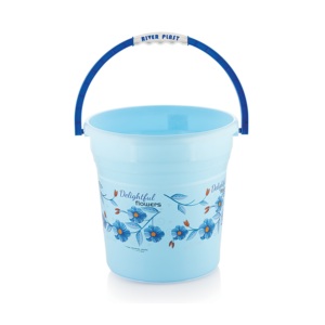Cubo de Plástico RIVER PLAST de 20L con Diseño de Flores Encantadoras, Cubo Duradero y Ligero para Uso Doméstico - Product Image 1