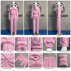 Ensemble de survêtement polaire à capuche court pour femme, imprimé lettres, coupe décontractée, pantalon de jogging long écologique pour l'hiver - Product Image 5