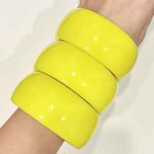 Bracelet manchette large en résine acétate irrégulière style bohème pour femme, motif géométrique marbré, bracelet de poignet tendance - Product Image 4