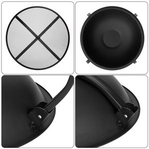 Braciere da Esterno in Ferro Nero da 22 Pollici per Giardino, Patio e Terrazza - Product Image 5