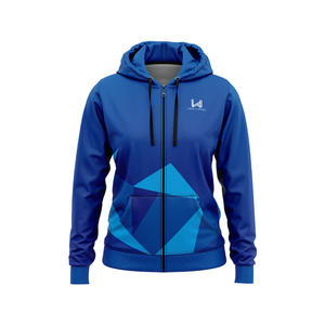 Sweat à capuche zippé en polaire polyester/coton pour femme, séchage rapide, automne, printemps, hiver, vêtements de sport décontractés, course à pied, basketball - Product Image 3