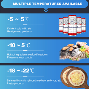 Thẳng đứng trưng bày bia và đồ uống tủ lạnh cửa kính với đèn LED - Product Image 3