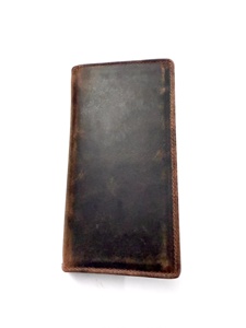 13. Luxury Top Grain Genuine Leather Checkbook Case Slim Duplicate Check <b>Book</b> <b>Wallet</b> Manufacturer Supply Unit LCR-0163 - Product Image 3