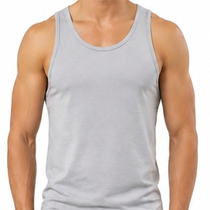 Men Two Piece <b>Set</b> Sleeveless Tank Top And Shorts Solid Color Casual Summer Wear Breathable <b>Knitted</b> Cotton Gym Outfit <b>Set</b> - Product Image 4
