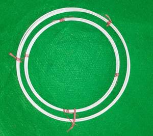 Cerceau circulaire blanc tressé pour décoration murale, attrape-rêves bohème, artisanat, emballage individuel dans un anneau en fer circulaire de 15 cm - Product Image 3