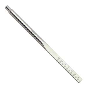 Poignée de miroir hexagonale solide avec embout conique et échelle de mesure, instrument dentaire en acier inoxydable certifié CE - Product Image 5