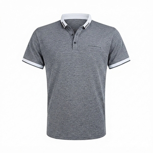 Factory Wholesale Cheap Price Hot Style Men's for Shirts 100% Cotton Print Casual <b>Sport</b> <b>Polo</b> Shirts In Solid Colors - Product Image 5