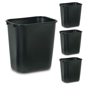 Set di 4 Contenitori per Rifiuti in Plastica Nera da 7 Galloni/28 Quarti per Camera da Letto/Bagno/Ufficio, Adatti per Scrivania/Lavandino/Armadietto - Product Image 1