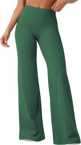Wholesale OEM Women High Waist Athletic <b>Flare</b> Pants Soft Comfortable Yoga <b>Leggings</b> Private Label Fitness Apparel - Product Image 6