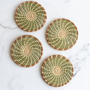 Best Style Design Rattan Coaster Jute Coaster Rope Coaster Place Mats Woven Rattan Coaster Mats At very best factory Price - Product Image 1